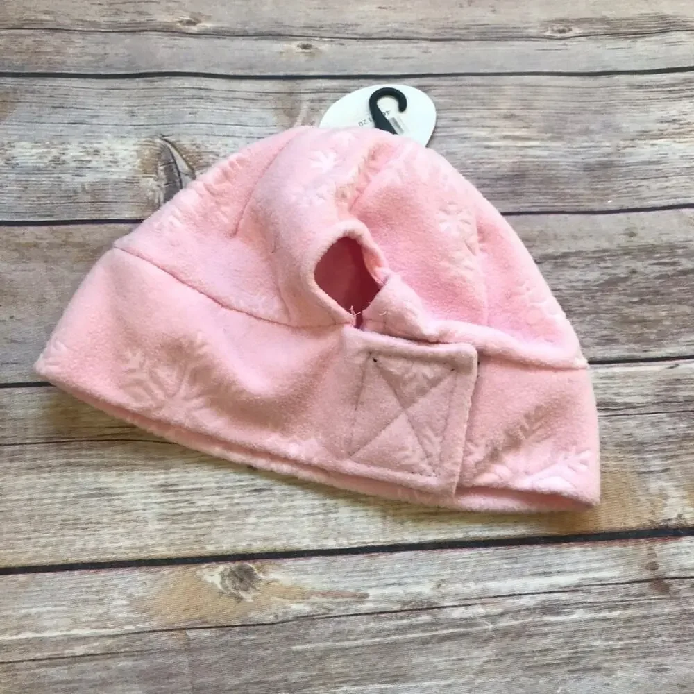 Swany Girls Hat 3 4 5 6 Fleece Beanie Pink Embossed Finger Paints‎ NEW
